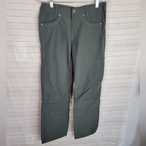 KUHL BANDITA CONVERTIBLE PANTS IN GREEN, SZ 6 - Picture 1 of 13